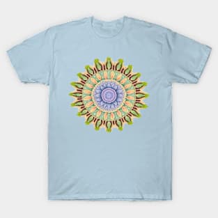 Abstract Circle Pattern With Floral Elements 1 T-Shirt